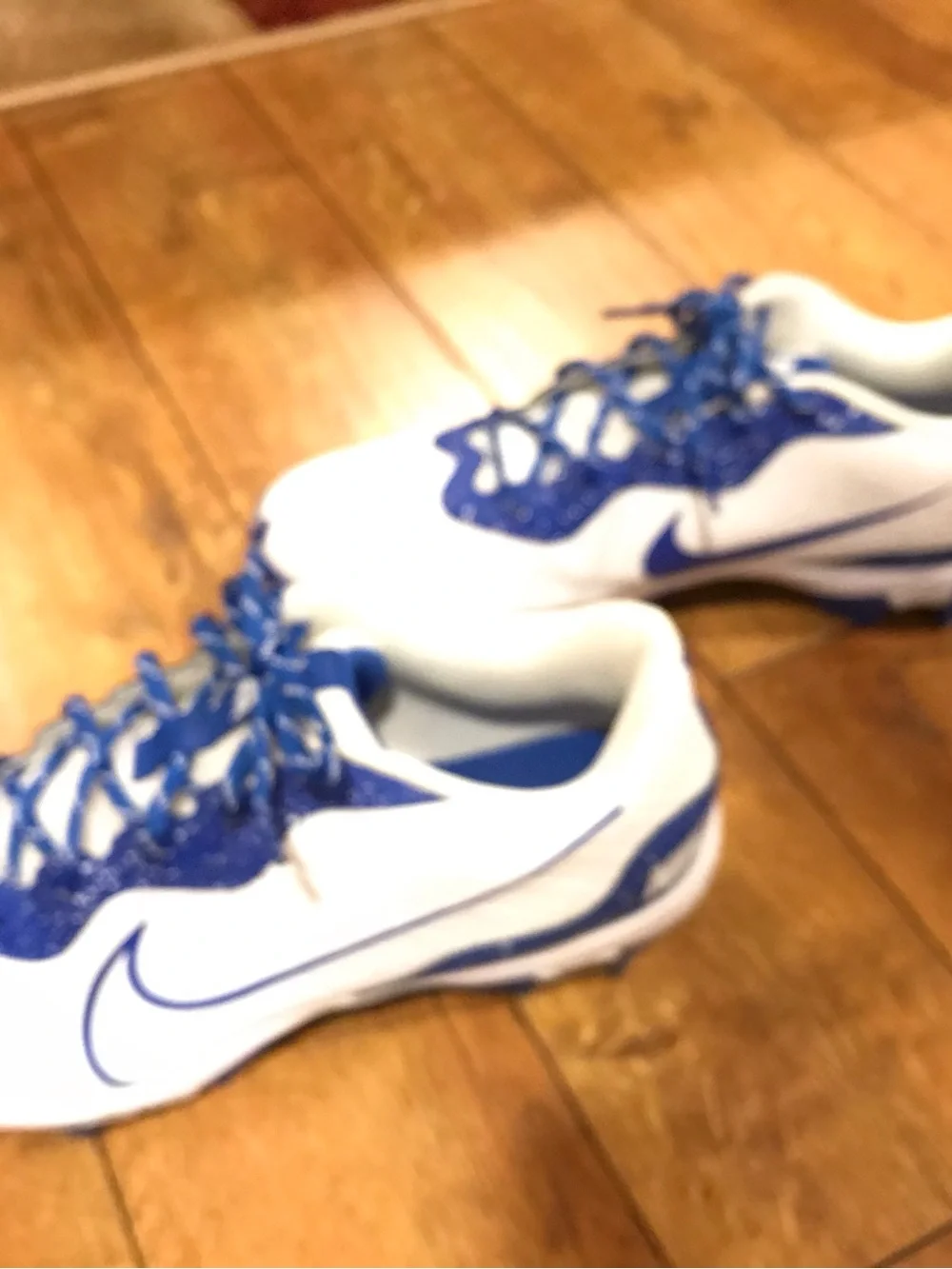 New Nike White and Royal Blue Cleats